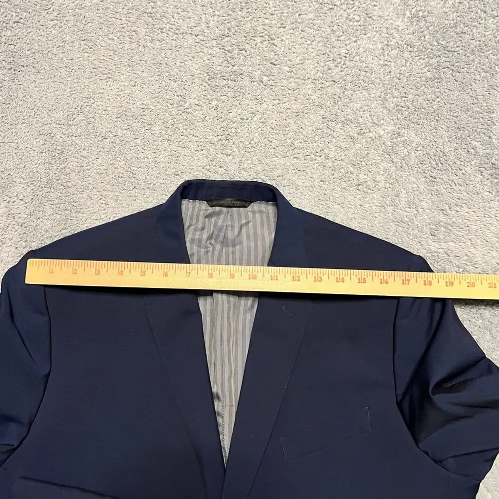 Banana Republic Jacket Mens 44R Blue Mohair Wool Blazer Marzotto 2 Button